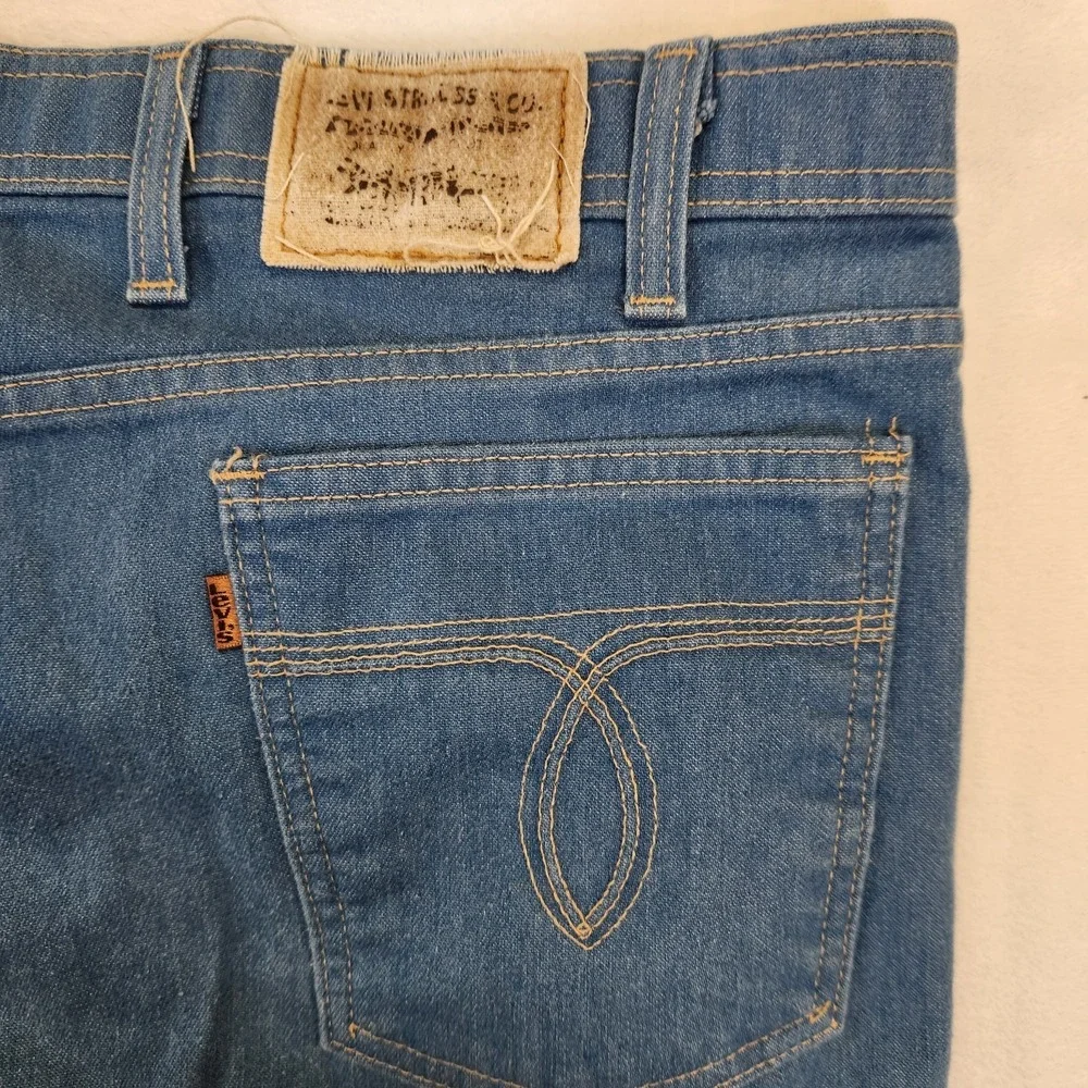 Vtg Levi's Action Jeans 44x30 Made in‎ USA Light Wash Denim Western Work 80s 90s